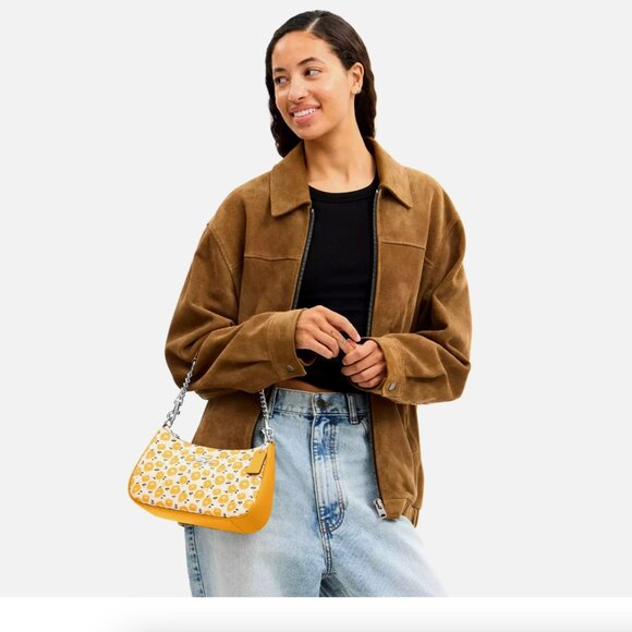 New Coach CBI49 Teri Shoulder Bag with Floral Print Chalk / Buttercup Multi - Picture 3 of 7